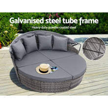 Load image into Gallery viewer, Gardeon Sun Lounge Setting Wicker Lounger Day Bed Outdoor Furniture Patio Grey
