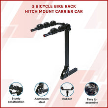 Load image into Gallery viewer, 3 Bicycle Bike Rack Hitch Mount Carrier Car
