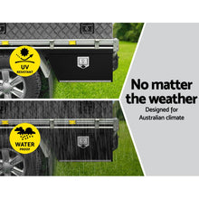 Load image into Gallery viewer, Giantz Black Under Tray Tool Box Pair Set Ute Steel Toolbox Trailer Underbody
