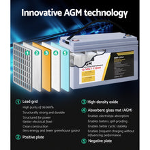 Load image into Gallery viewer, GIANTZ 130Ah Deep Cycle Battery &amp; Battery Box 12V AGM Marine Sealed Power Solar
