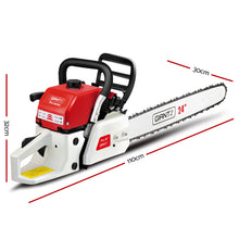 Load image into Gallery viewer, Giantz 88CC Commercial Petrol Chainsaw - Red &amp; White
