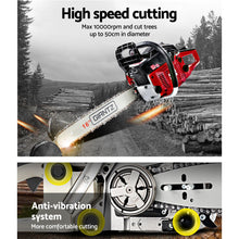 Load image into Gallery viewer, Giantz 45cc Petrol Commercial Chainsaw 16&quot; Bar E-Start Pruning Chain Saw
