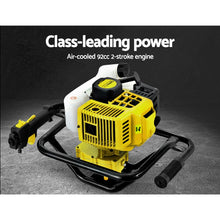 Load image into Gallery viewer, Giantz 92CC Post Hole Digger 300mm Petrol Drill Auger Extension Bits
