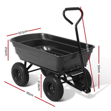 Load image into Gallery viewer, Gardeon 75L Garden Dump Cart - Black
