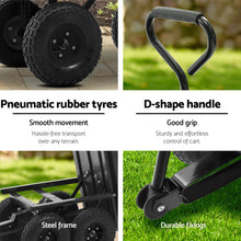 Load image into Gallery viewer, Gardeon 75L Garden Dump Cart - Black
