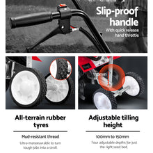 Load image into Gallery viewer, Giantz 65CC Tiller Garden Cultivator Rototiller 4 Blades Soil Plower Mini Rotary Hoe
