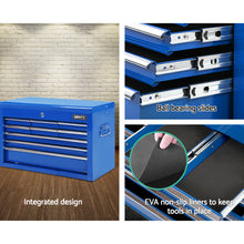 Load image into Gallery viewer, Giantz 9 Drawer Tool Box Cabinet Chest Toolbox Storage Garage Organiser Blue

